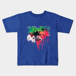 Watermelon Heart Summer Rorschach Inkblot Kids T-Shirt